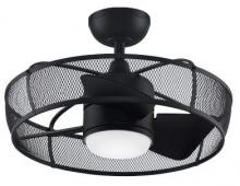 Fanimation FP8519BL - Henry 20 inch Indoor/Outdoor Ceiling Fan with LED Light Kit - Black